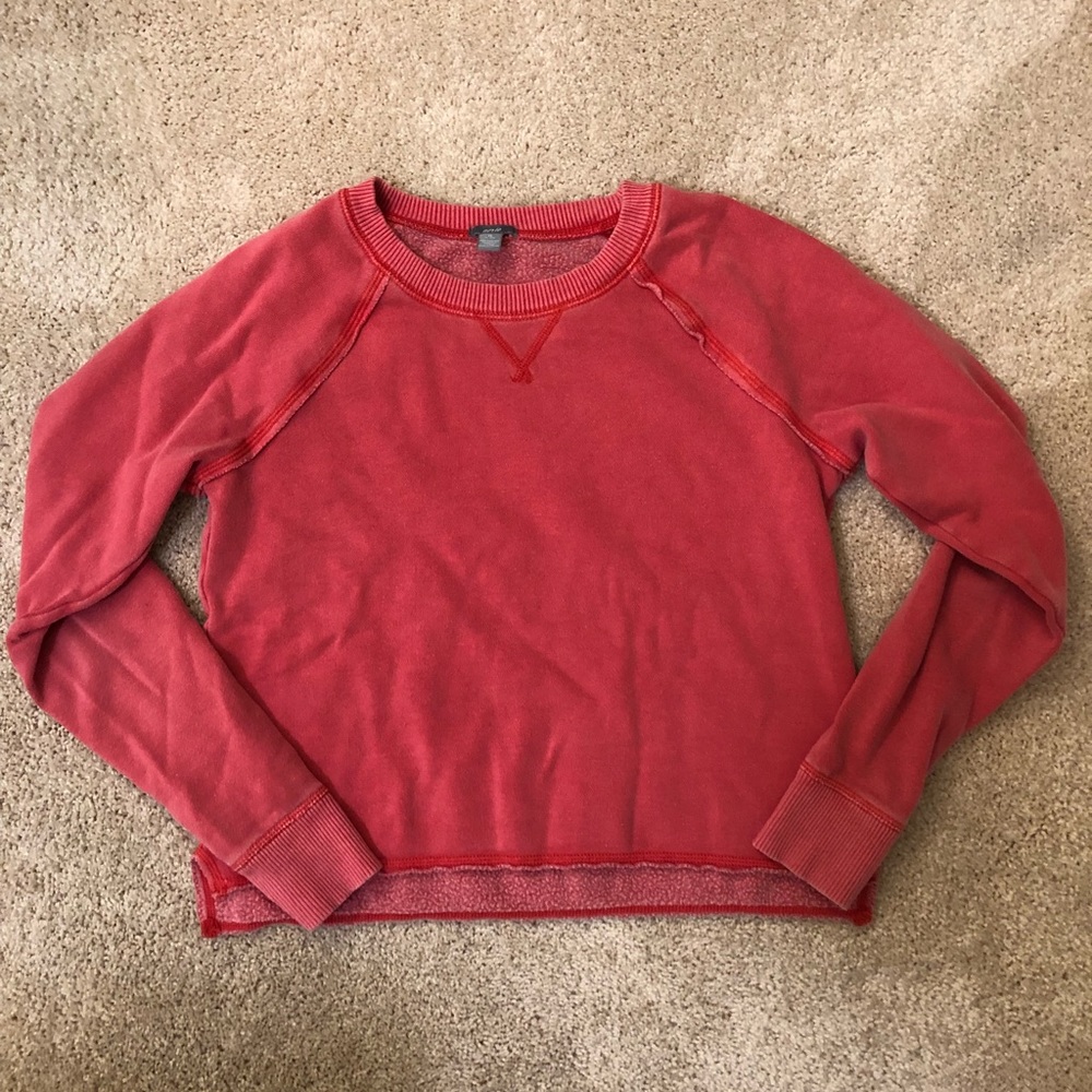 Cropped red aerie sweatshirt